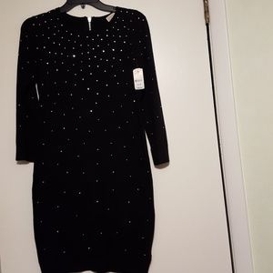 Michael Kors long sleeve jersey dress with studs